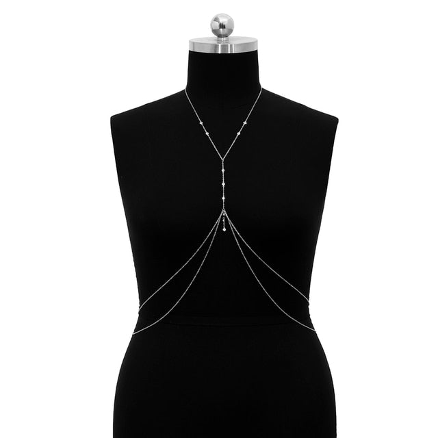 Simple Style Chain Necklace Belly Body Chain Fashion