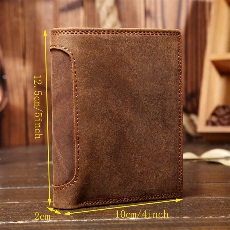 Men Genuine Leather Wallet Card Coin Pocket Minimalist Wallet