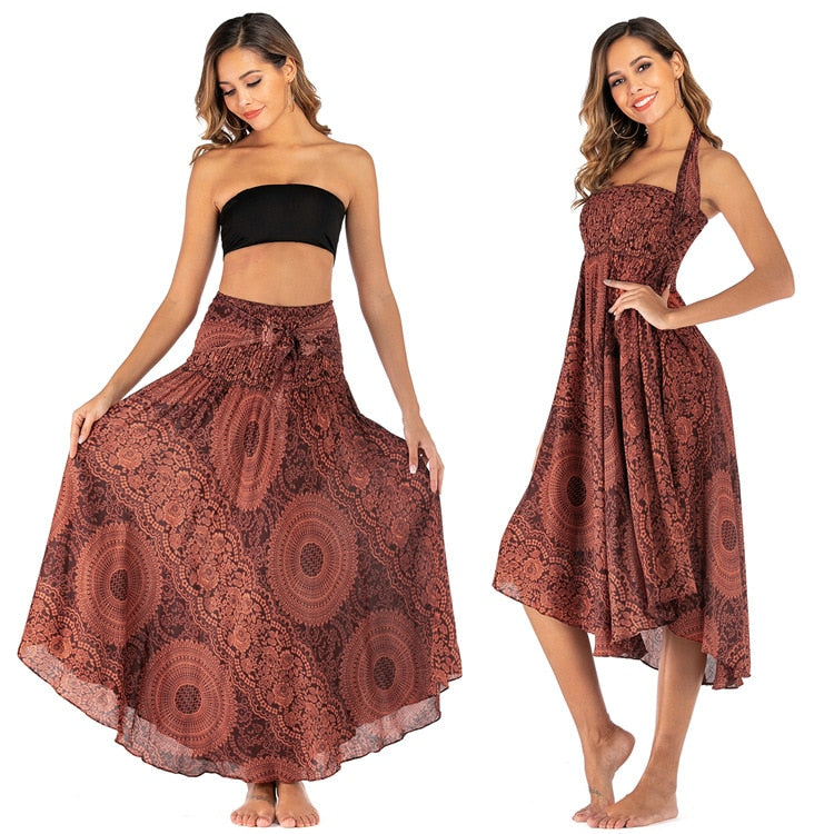 Ethnic Style Fashion Skirts Clothes Bohemian Boho Flowers