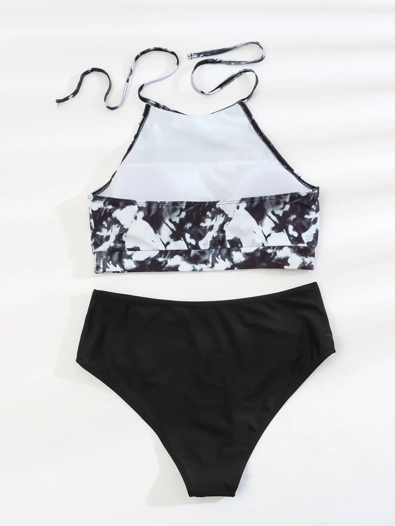 High Waist Bikini High Neck Swimsuit Printed