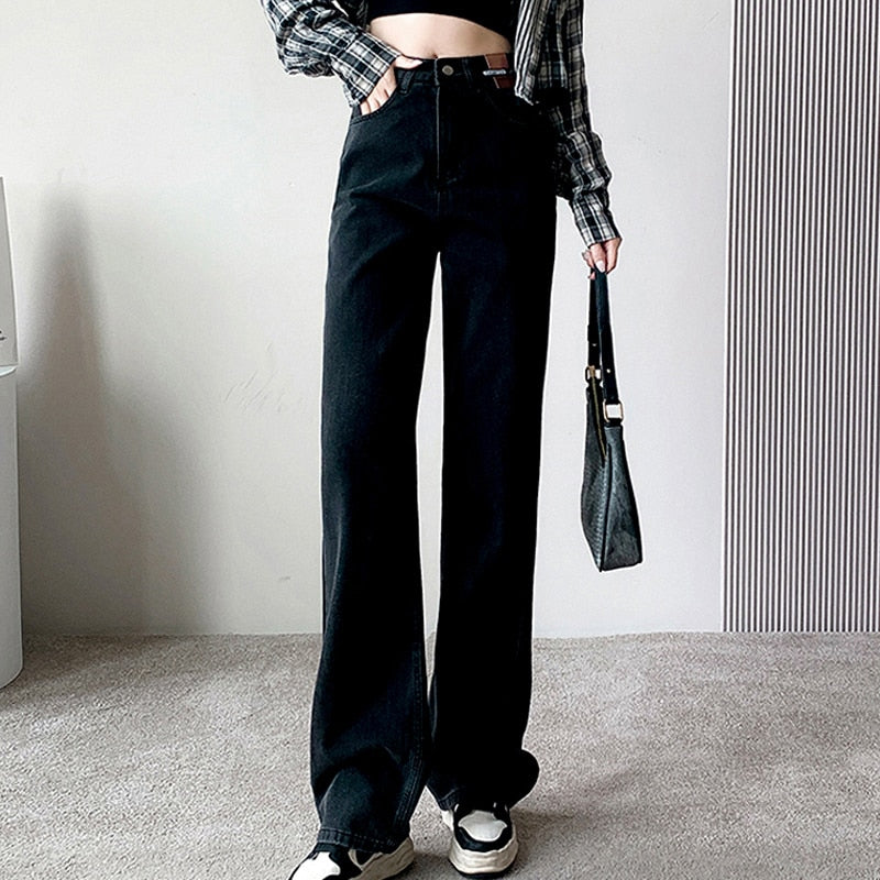 Fashion Jeans Woman Wide Pants Cowboy Pants