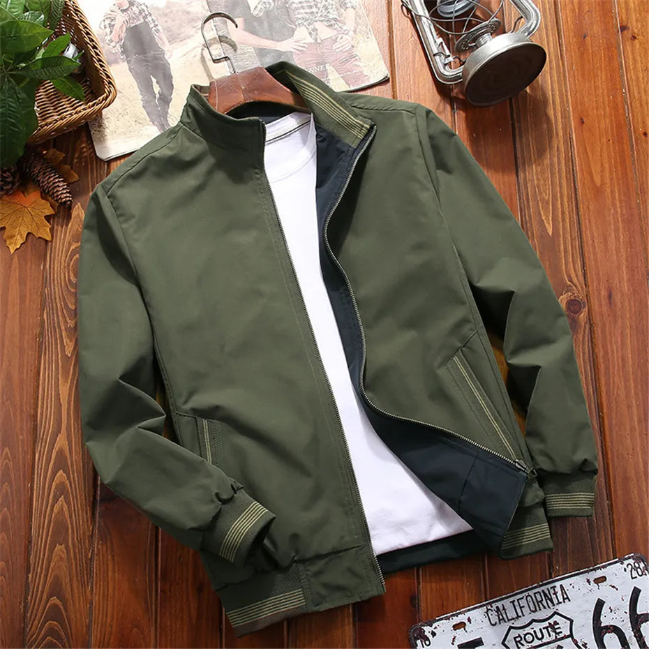 Windbreaker Double-sided Wear Jackets Men Baseball