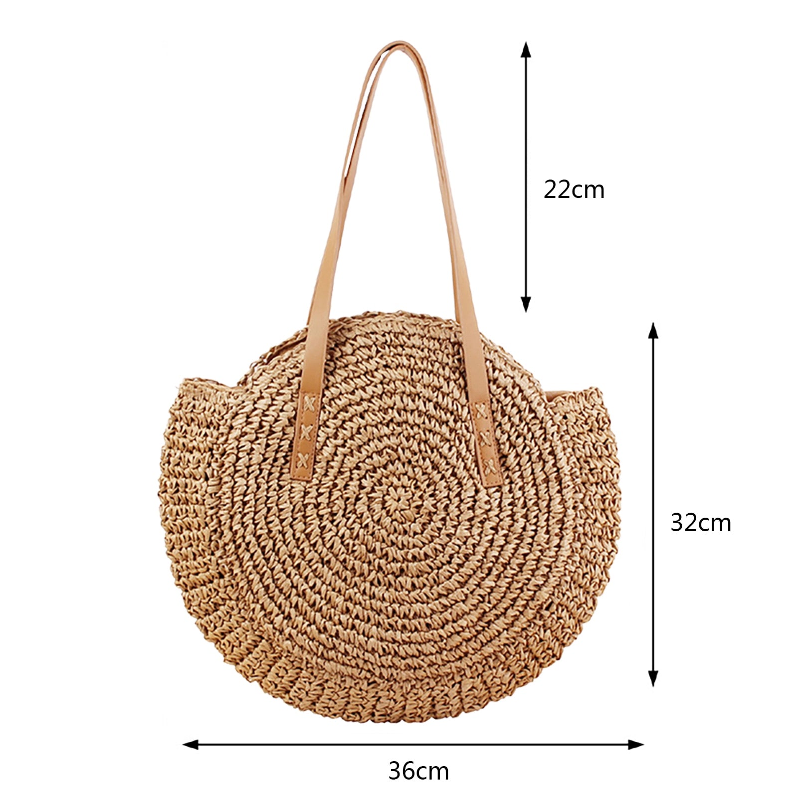 Summer Straw Bags for Shoulder Bags Rattan Woven