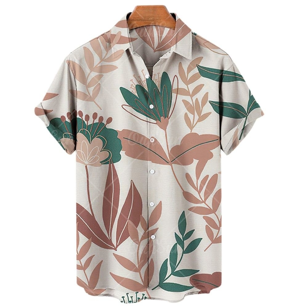 Men's Summer Hawaiian Printed Oversized Floral Shirt