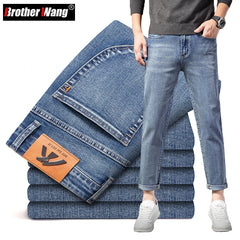 Men's Slim Fit Straight Leg Jeans Fashion Ankle Business Casua