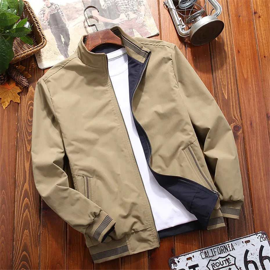 Windbreaker Double-sided Wear Jackets Men Baseball