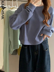 Women Sweatshirt Fashion Loose Pullovers Long Sleeve Casual