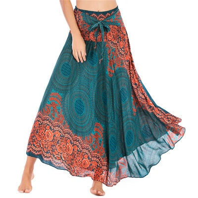 Ethnic Style Fashion Skirts Clothes Bohemian Boho Flowers