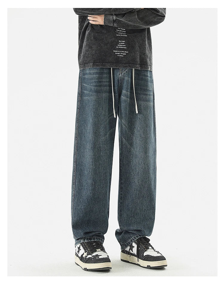 Men's Loose Wide Leg Jeans Fashion Y2K Streetwear