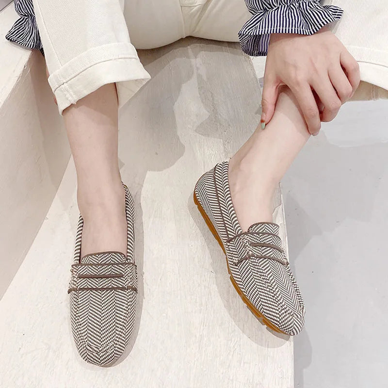 Fashion Knit Loafers Ballet Flats Mesh Breathable Slip on Loafers