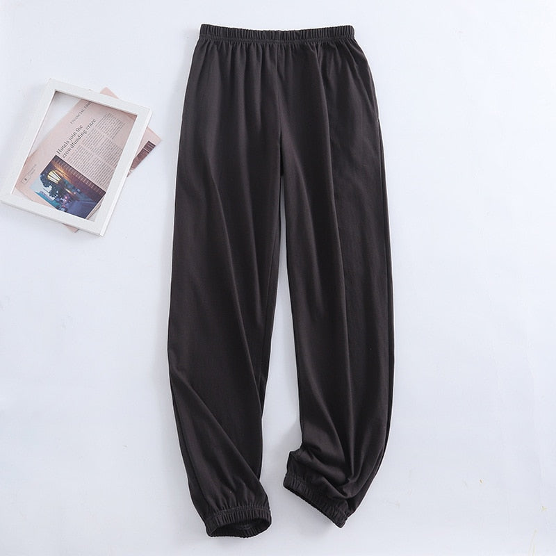 pajamas two-piece set knitted casual loose home wear suit