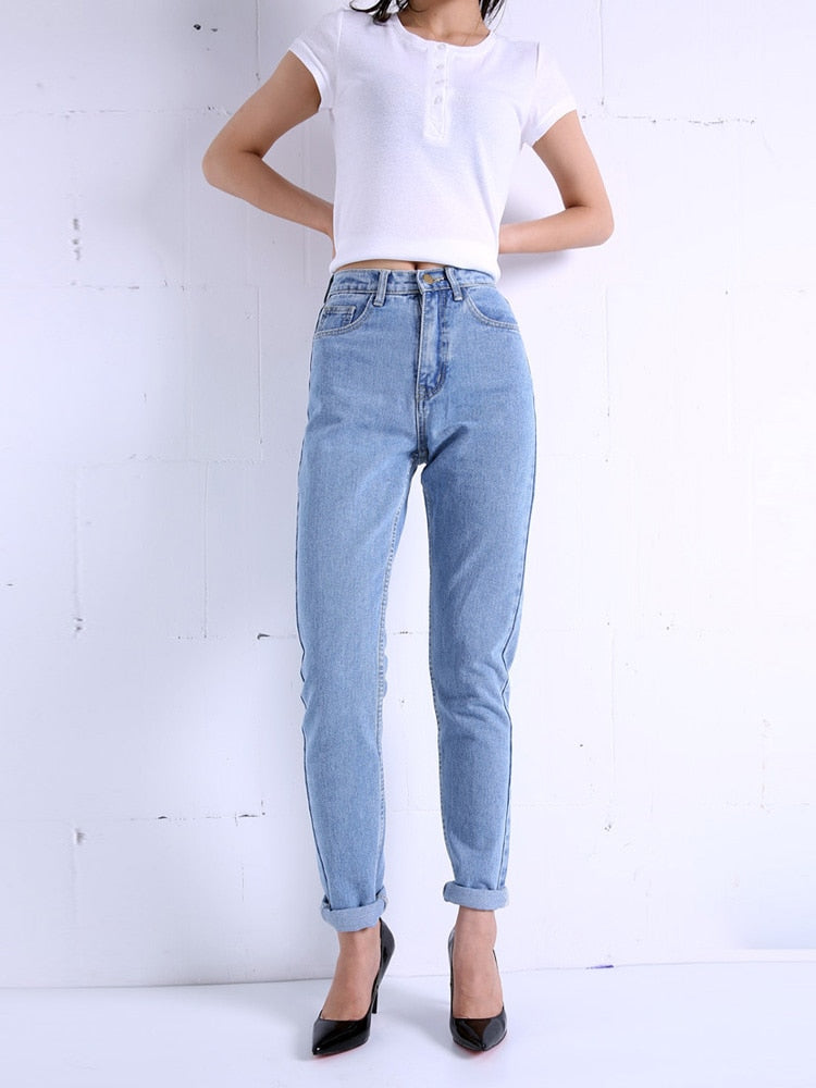 Harem Pants Vintage High Waist Jeans Woman Boyfriends