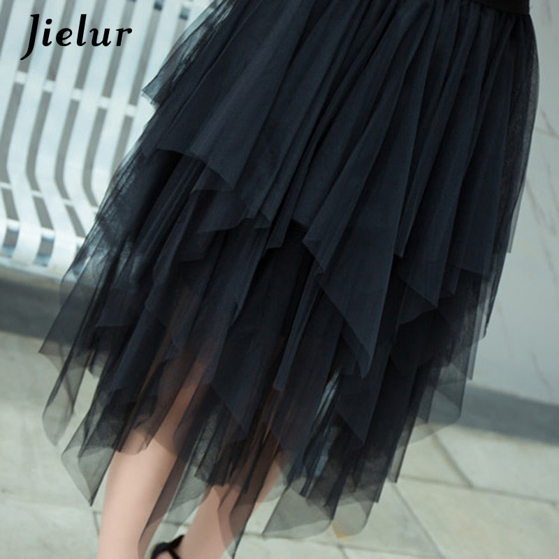 3 Layers Princess Tulle Mesh Pleated Skirt