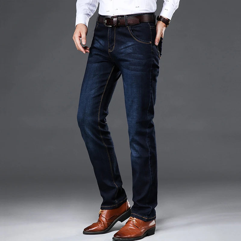 Classic Men's Large Size Jeans Fashion Business Casual