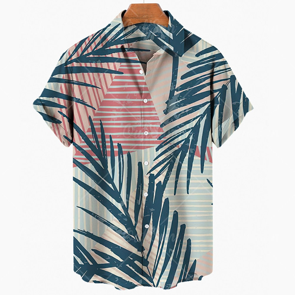 Men's Summer Hawaiian Printed Oversized Floral Shirt