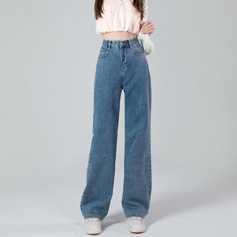 Fashion Jeans Woman Wide Pants Cowboy Pants