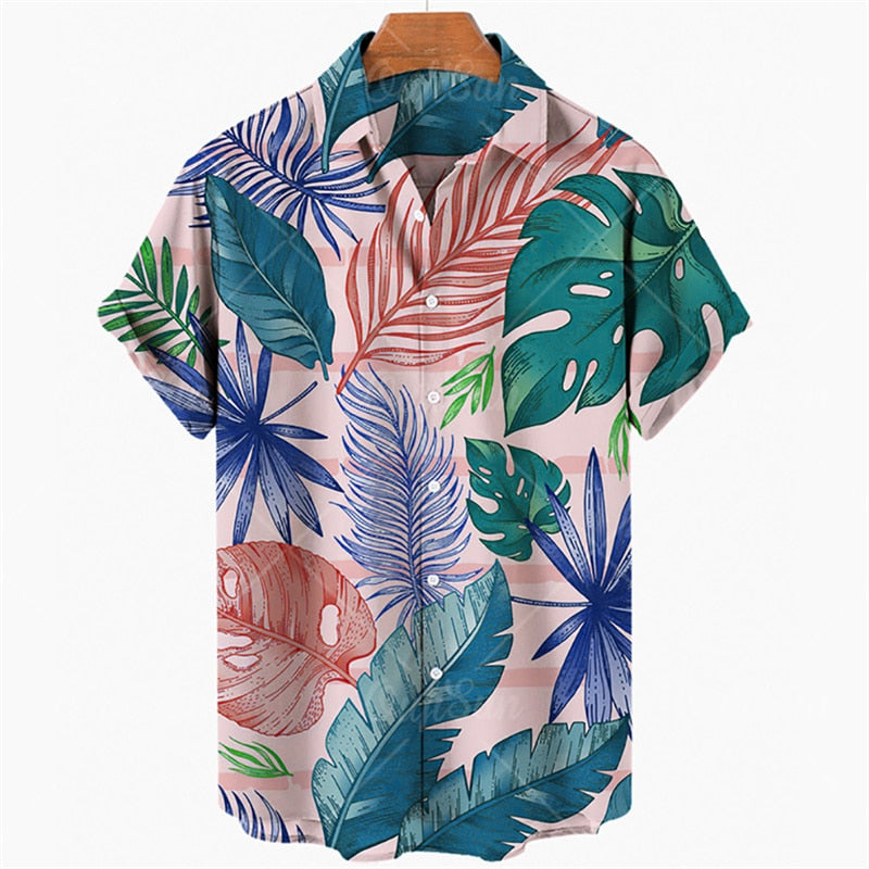 Men's Summer Hawaiian Printed Oversized Floral Shirt