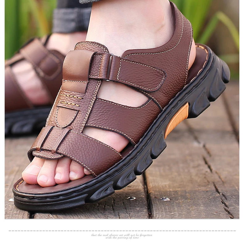 Men Summer Sandals and Slippers Thick-soled Beach Shoes