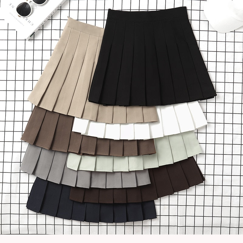 Summer Clothes High Waist Korean Style Mini Pleated Skirt