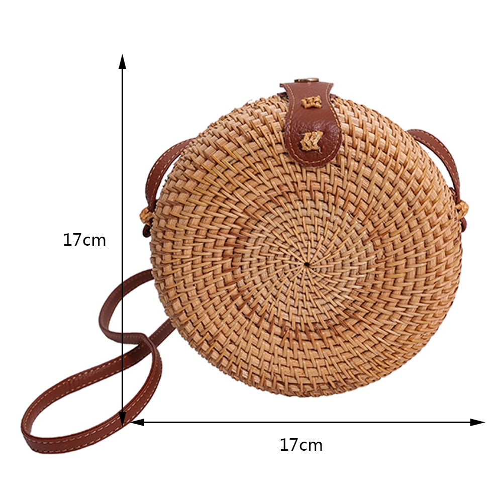 Summer Straw Bags for Shoulder Bags Rattan Woven