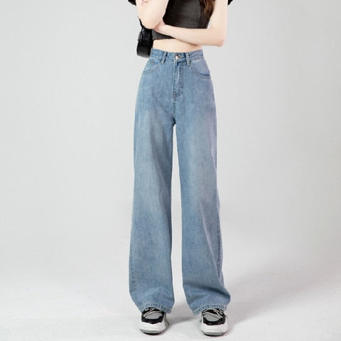 Fashion Jeans Woman Wide Pants Cowboy Pants