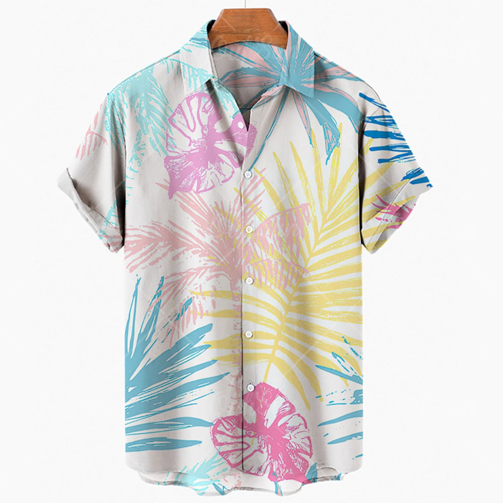 Men's Summer Hawaiian Printed Oversized Floral Shirt