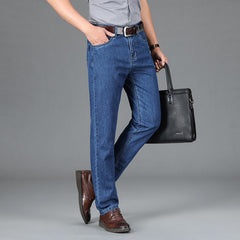 Cotton Classics Business Straight Denim Pants Dark Blue Trousers