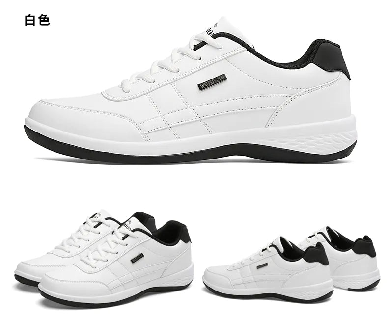 Pu Leather Men Shoes Sneakers Trend Casual Breathable Footwear