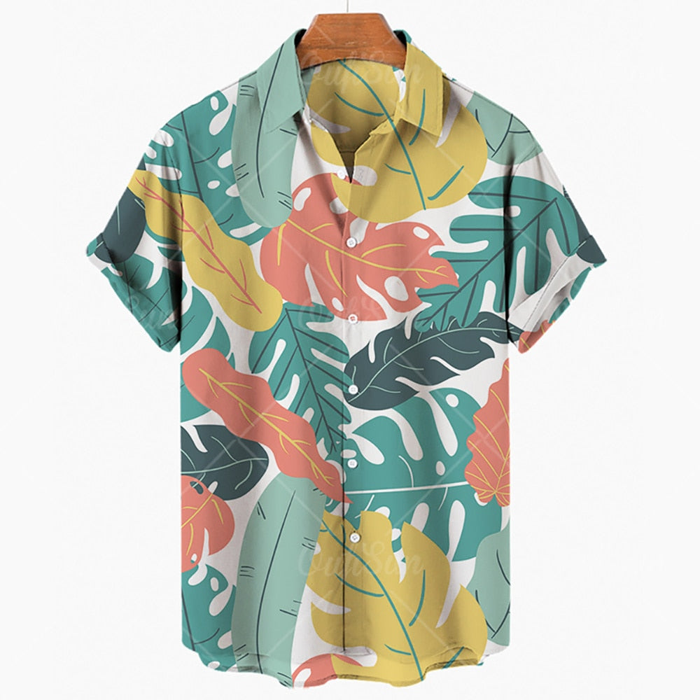 Men's Summer Hawaiian Printed Oversized Floral Shirt