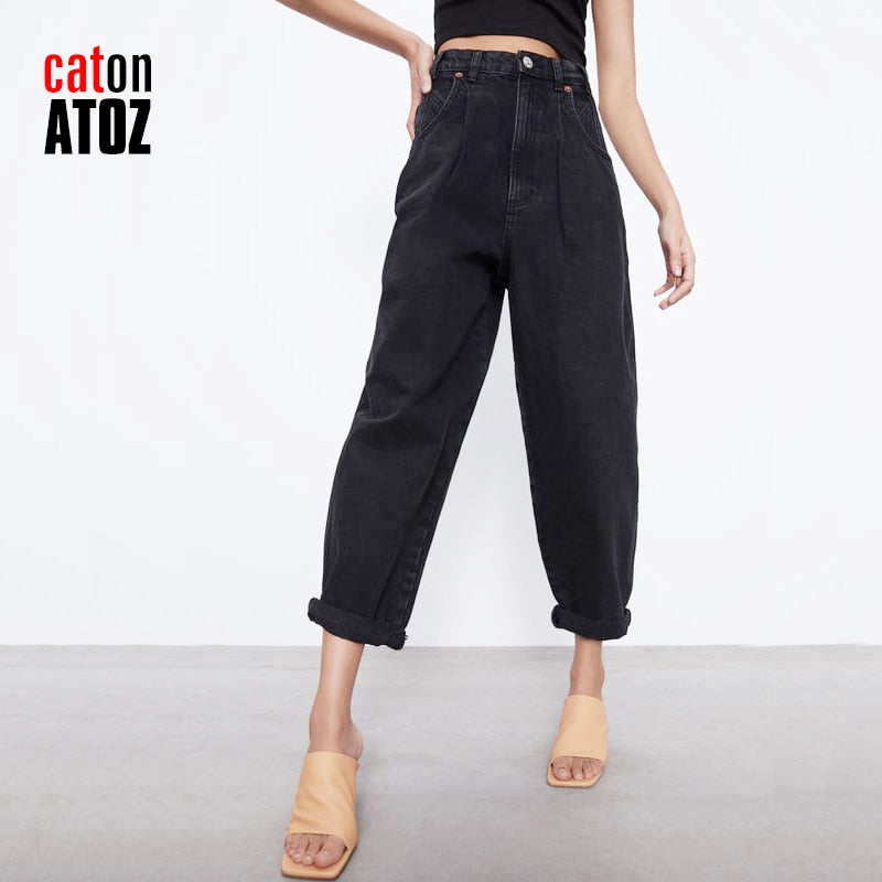 Women's Cargo Pants High Waist Loose Trousers Female