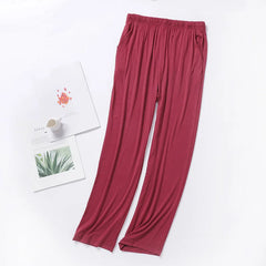 Sleeping Pants Solid Sleep Trousers Mens Pajamas Bottoms