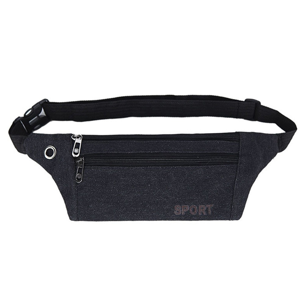 Fashion Men Waist Bag Casual Fanny Pack Canvas Outdoor