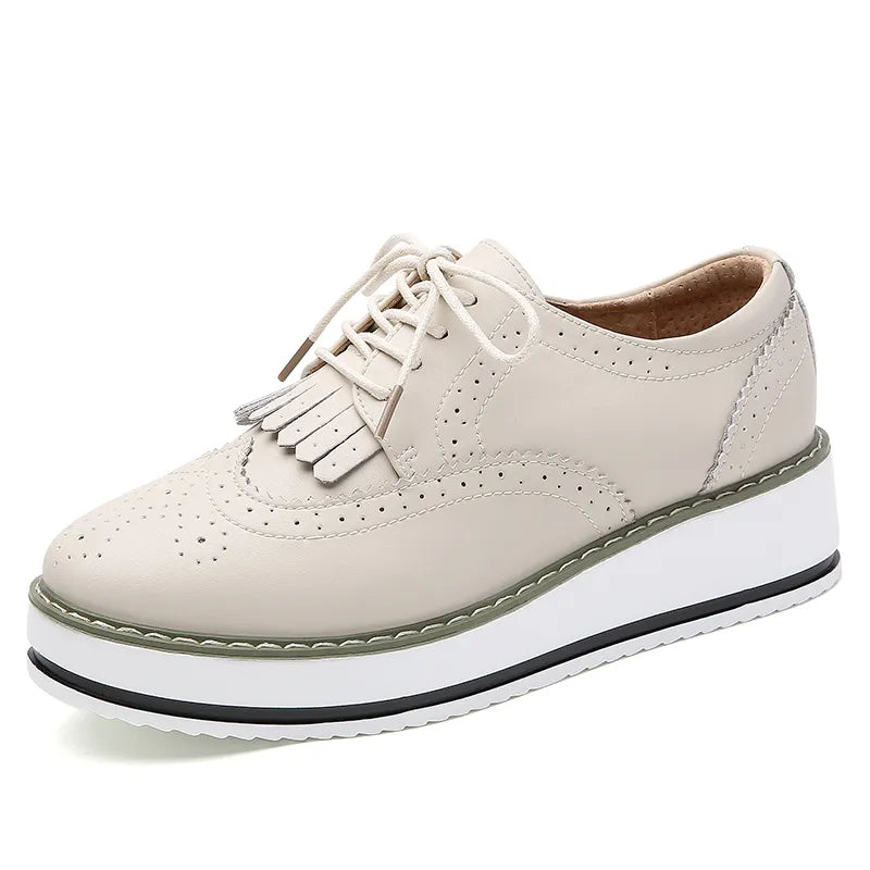 Platform Flats Lace up Classic Footwear Oxford Shoes Lady