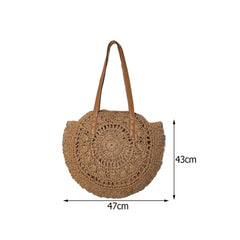 Summer Straw Bags for Shoulder Bags Rattan Woven