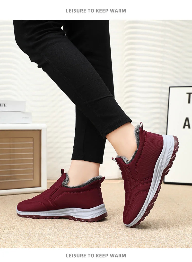 Women Lightweight Winter Shoes Ankle Boots Plus Size