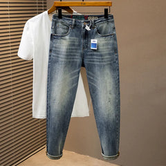 Plus Size Cloth Men's Mid-weight Denim Jeans Casual Fashion