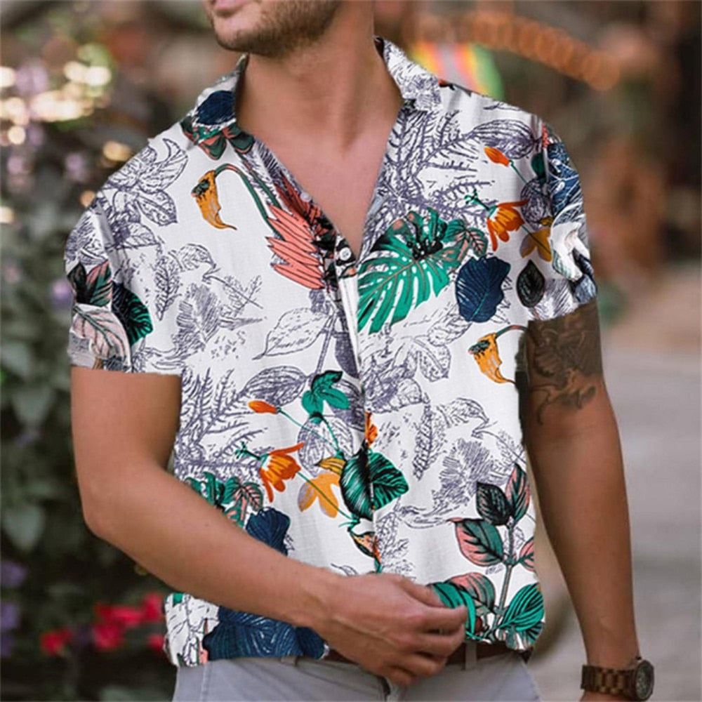 Hawaii Shirts Print Beach Retro 5xl Fashion Top