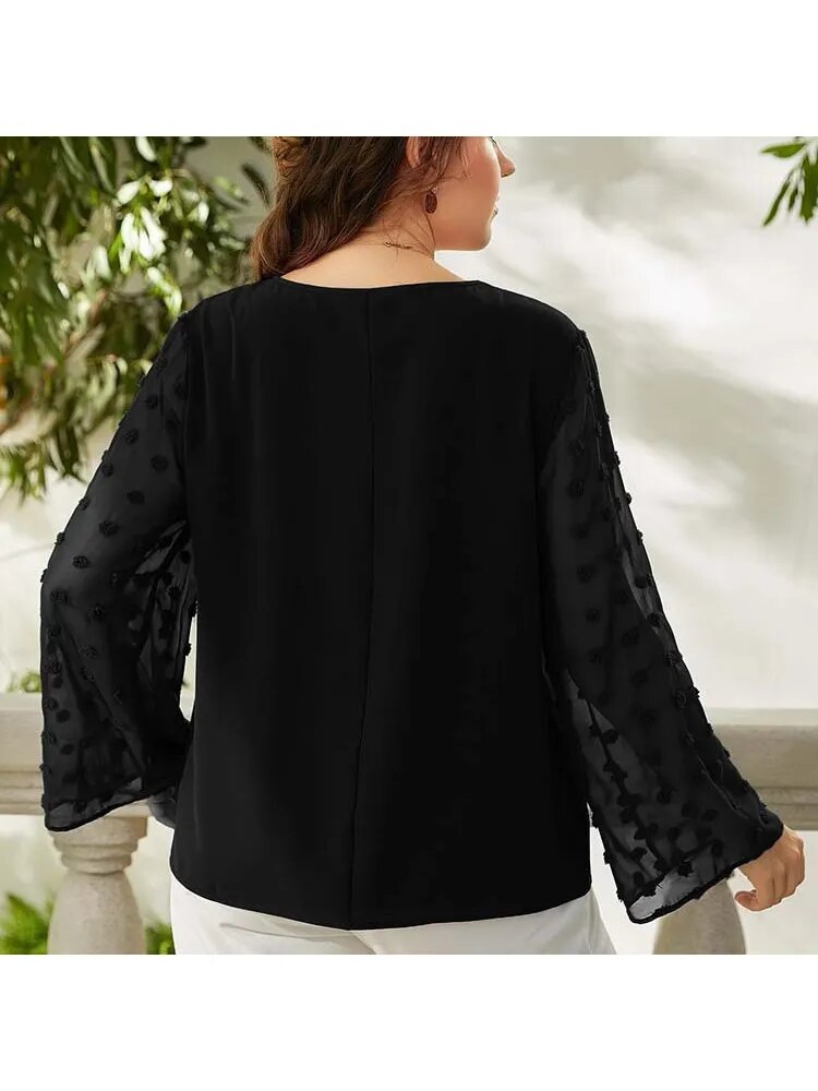 Plus-size top shirt plus size women clothing