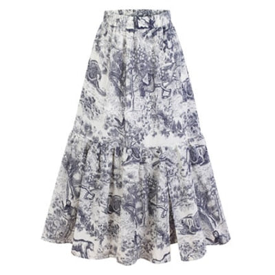 Print Floral Women's Skirts High Waist A-Line Office Lady