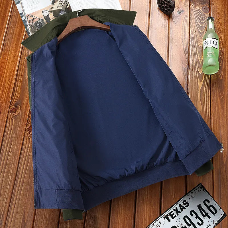 Outwear Windbreaker Both-Side Coats Fashion Slim Fit Clothing