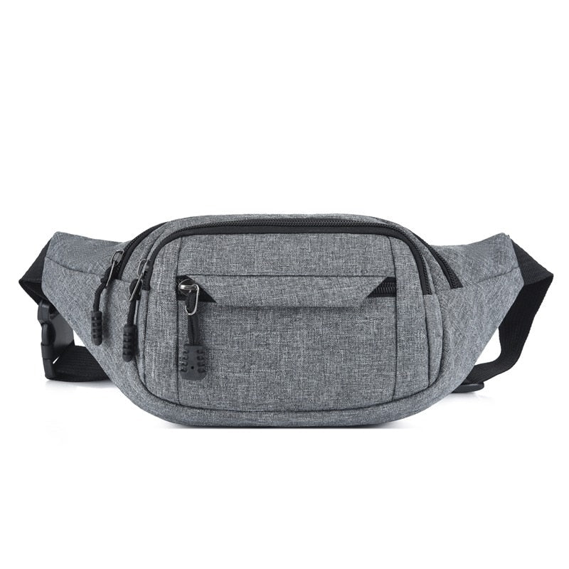 Fashion Men Waist Bag Casual Fanny Pack Canvas Outdoor