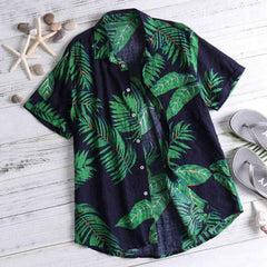 Hawaiian Shirt Oversized Print Beach Casual Short Sleeve Top