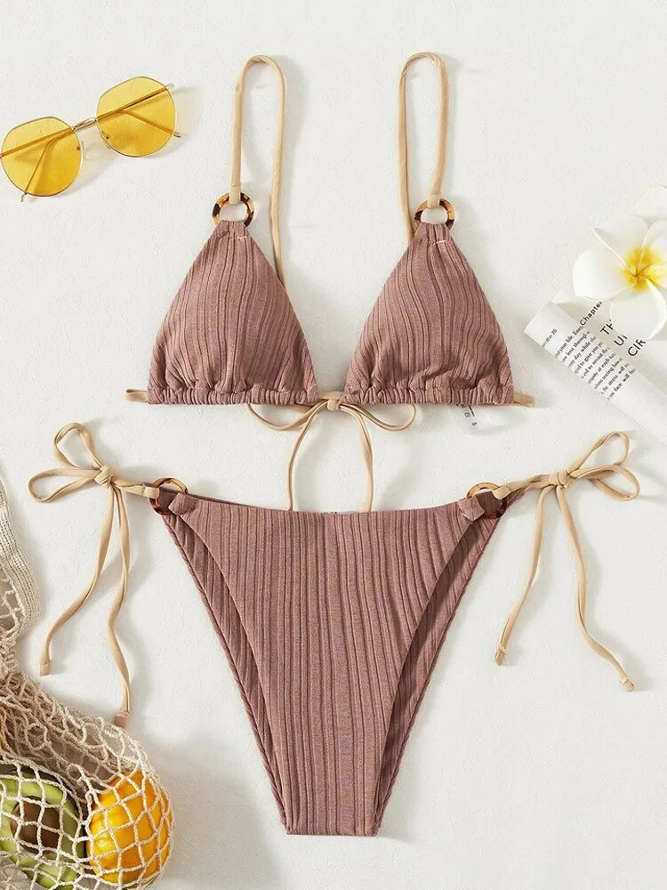 Bikini Set Cute  Triangle Swimsuit Swimwear Women