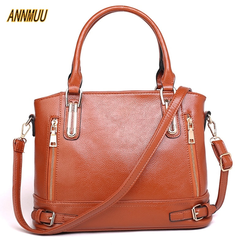 Genuine Leather Women Handbags Fashion Design