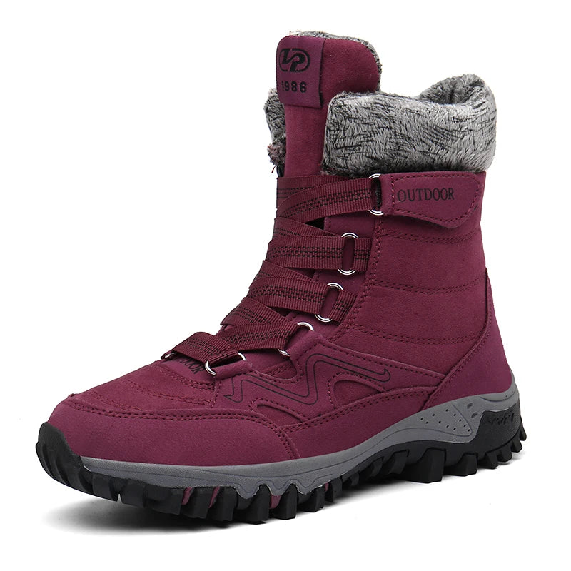 Snow Boots Fur Plush Warm Men Ankle Boots Plus Size Waterproof Outdoor