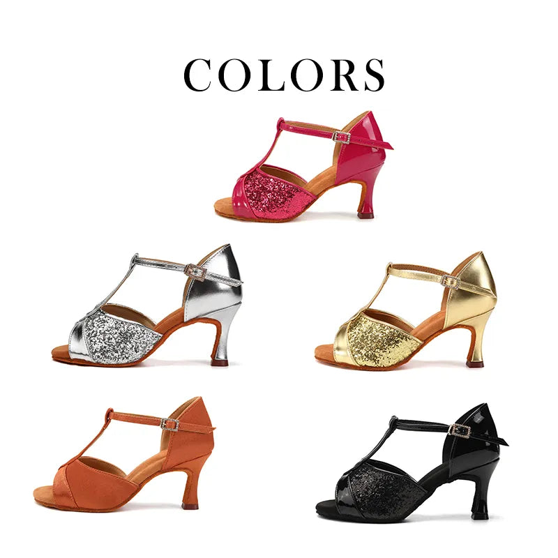 Latin Dance Shoes For Women Salsa Colors Dancing Shoes Heeled