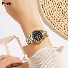 Quartz Watch for Women Fashion Ladies Bracelet Stainless Steel Strap