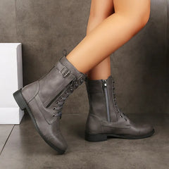 Ladies low-heel casual long women's boots plus shoes