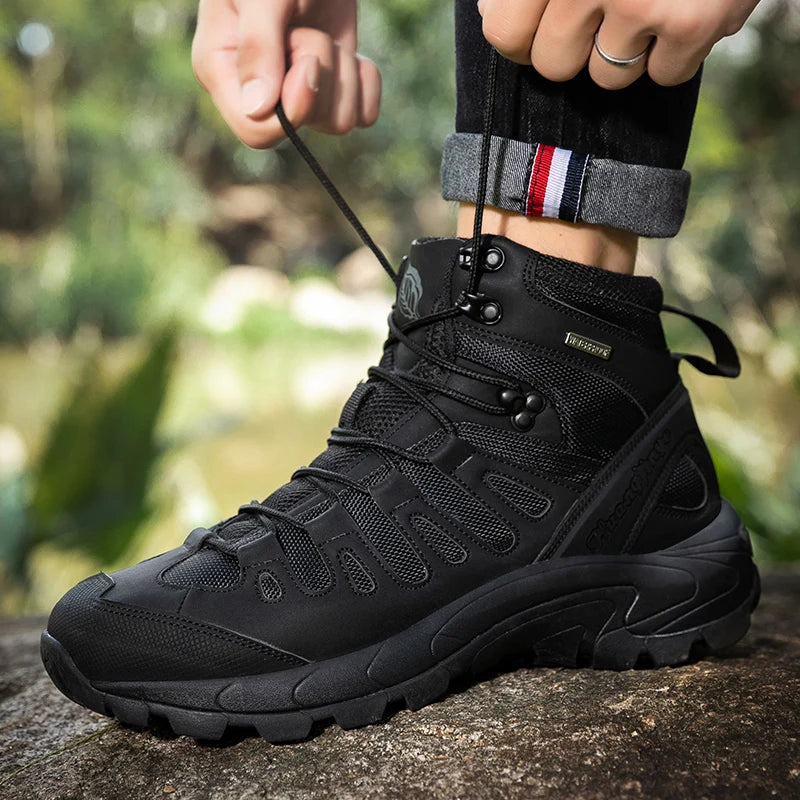 Outdoor Male Hiking Boots Ankle Men Work Boots