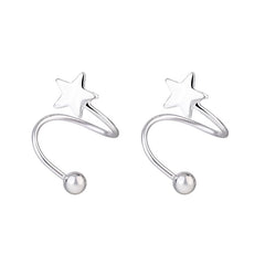 2pcs Stainless Steel Spiral Twisted Stud Earring